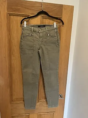 Women’s J BRAND Khaki Green Cargo Zip Detail Skinny Trousers Jeans Size 25 • $31.57