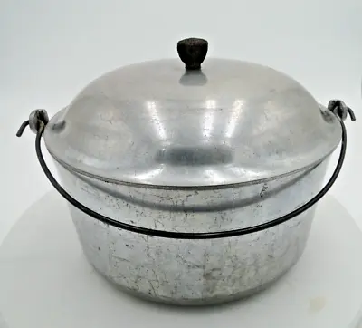 $49.50 • Buy Vintage Household Institute 6 Qt Cast Aluminum Bail Handle Pot & Lid 5” H 10” W