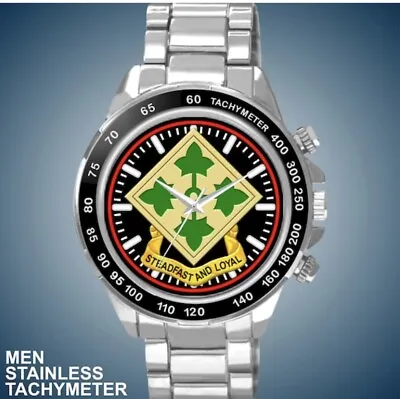 U.S.Army Army 4th Infantry Division Vietnam Veteran New Man’s  Tachymeter Watch • $48.98