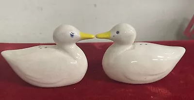 White Duck Ducks Vintage Salt And Pepper Shakers • $9.99