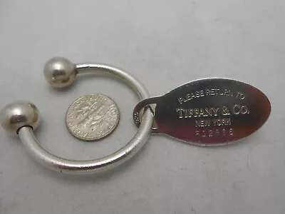 Vintage Return To Tiffany & Co. 925 Sterling Large Size Key Ring Horseshoe Style • $69.99