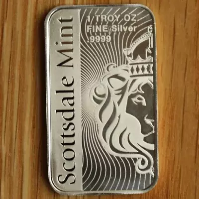 Scottsdale 1oz Silver 999. Fine Minted Bullion Bar Investment Bullion • £25