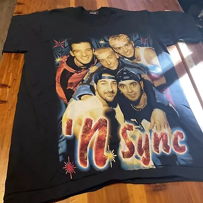 Vintage 90s NSYNC Double Sided Rap Tee Shirt Size S Timberlake Tour T-Shirt USA • $45