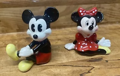 Cute Mickey & Minnie Mouse Disney Salt & Pepper  Shaker Error No Holes On Mickey • $13.79