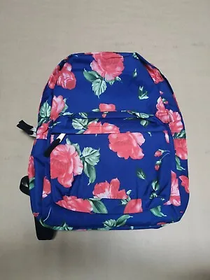 £10.99 • Buy Kids Rose Print Backpack, Blue Rose Print Straps And Inner Backpack