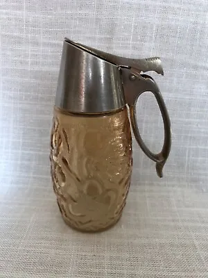 Vintage Gemco Westinghouse Glass Creamer Syrup Dispenser Metal Top USA • $9.99