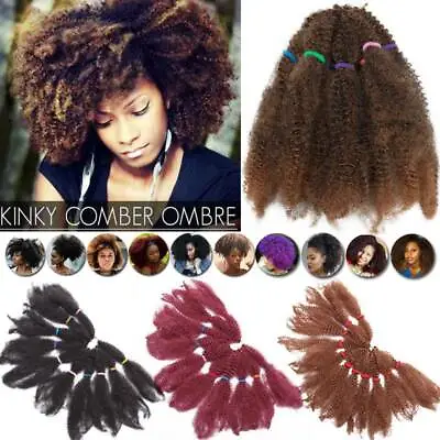 NEW Kinky Marley Curly Afro Braid Hair Extensions 40g Real THICK Ombre Crochet • $29.30