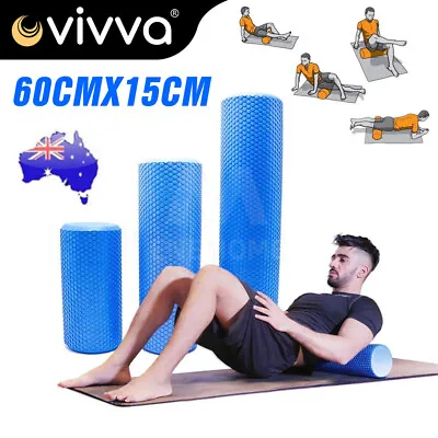 $25.98 • Buy VIVVA EVA Yoga Foam Roller Physio Back Training GYM Home Long Exercise Massage