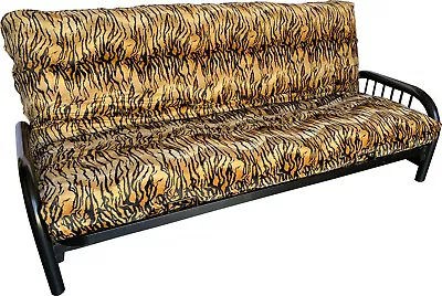 Tiger Skin Velvet Full Size Futon Mattress Cover Protector Washable Covers • $76.16