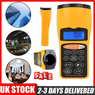 Ultrasonic Distance Meter CP-3007 Range Finder 50cm-18m Roulette Measurer Tool • £14.91