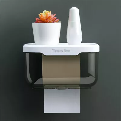 $16.89 • Buy Waterproof Toilet Paper Roll Phone Holder Tissue Rack Storage Shelf Bathroom