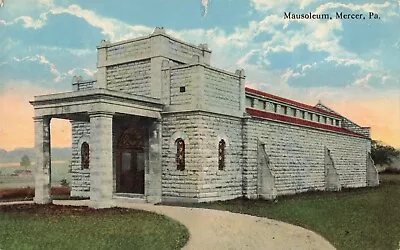 Mausoleum Mercer Pennsylvania PA C1910 Postcard • $19.95