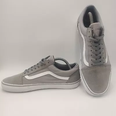 Vans Old Skool Mens Low Top Grey Suede Casual Shoes Trainers - UK 9 • £28.50
