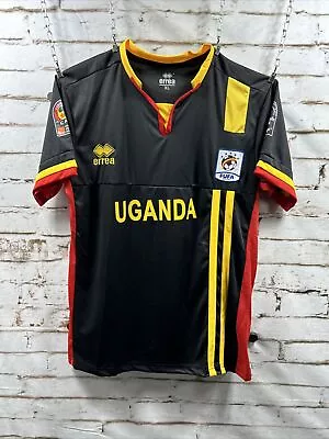 Uganda 2017 Africa Cup Of Nations Errea Black Soccer Jersey Men’s Size XL • $24