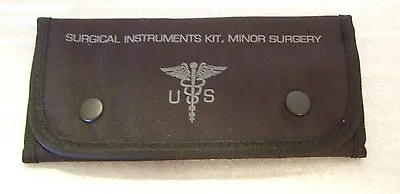 MILITARY Minor Surgical Kit Stainless Steel Instruments & Sutures 16pc New BLK  • $29.99