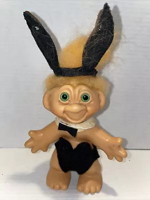 RARE 5” Vintage 1964 DAM THINGS Troll Doll PLAYBOY BUNNY GREEN EYES ORANGE HAIR • $89.99