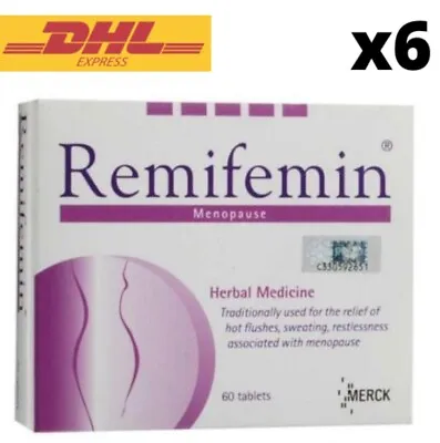 REMIFEMIN Menopause  Symptom Relief Support Tablets Hot Flushes - 60's X 6 Boxes • $159.90