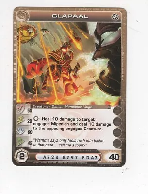 Chaotic Creature Card Danian Glapaal Max Energy • $2.50