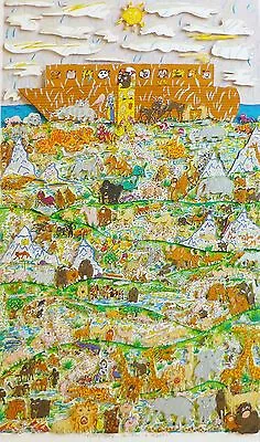 James Rizzi FORTY DAYS AND FORTY NIGHTS 1990 Hand Signed 3-D Serigraph Pop Art • $9980