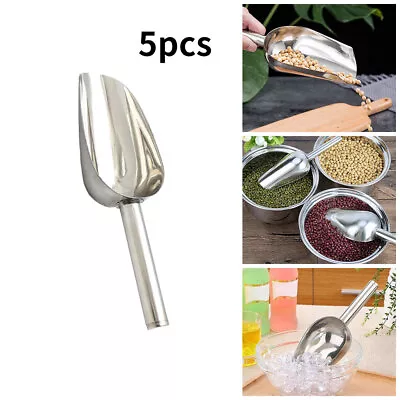 Stainless Steel Ice Buffet Candy Scoop Metal Food Candy Scoops Kitchen Bar Small • £8.39