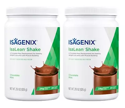 2 X Isagenix Protein Shake Canister Weight Loss  Choc Mint Meal Replacement • $154.83