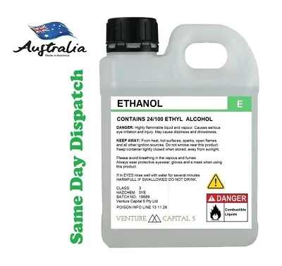 Ethanol - Denatured Ethyl Alcohol 99% 10 Lt Bulk • $63.95