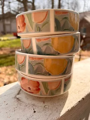 MINT Lot Of 4 Mikasa Intaglio  CEZANNE   CAC41 Fruit Desert Bowls 5 Inch Wide • $59.99