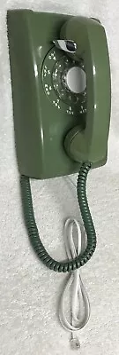 Vintage 1960s WESTERN ELECTRIC A/B 554 5-63 GREEN AVOCADO Rotary Wall Telephone • $79.99