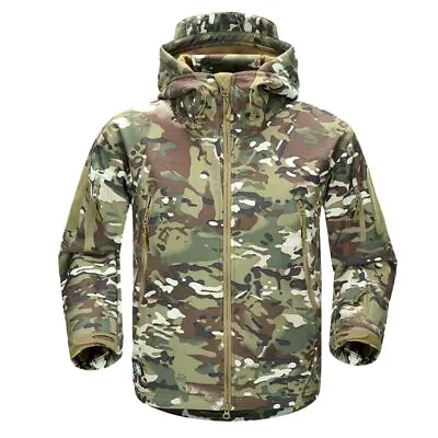 Men Winter Military Camouflage Fleece Jacket Army Tactical Coat Windbreakers • $82.43