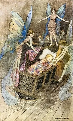 A2 Book Of Fairy Poetry Warwick Goble 1920 Picture Print On Canvas • £18.99