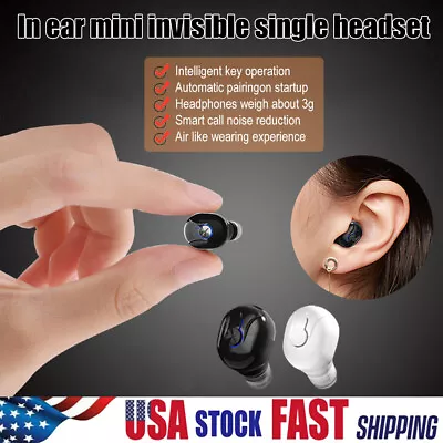 Mini Bluetooth 5.0 Headset TWS Wireless Earphones Single Earbuds Headphones USA • $8.77