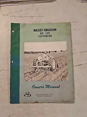 Vintage 1958 Massey Ferguson 220 Cultivator Owner's Manual  • $13.95