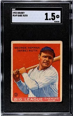 1933 Goudey Babe Ruth #149 SGC 1.5 • $7850