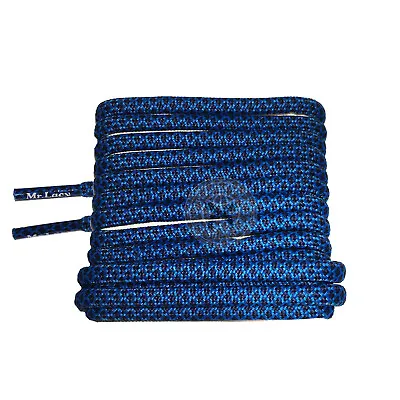 Mr Lacy Ropies - Navy & Cyan Shoelaces (130cm Length | 5.5mm Width) • £5.99