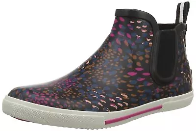 Joules - Women's Rainwell Wellington Rain Boot Navy Rainbow Size 6 • $30.99