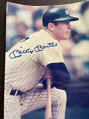 Mickey Mantle Autographed 8x10 Color Photo JSA Certified  • $375