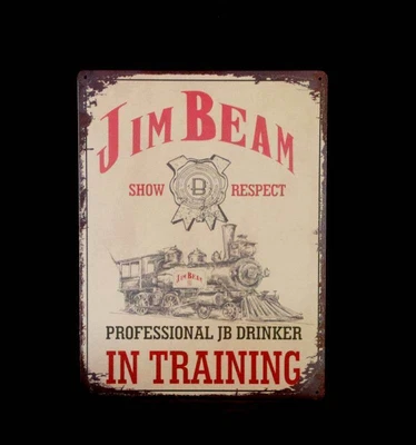 $19.95 • Buy Large 40cm X 30c Tin Metal Sign Plaque Aussie Bar Man Cave JIM BEAM