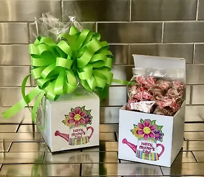Mother’s Day Gift Basket-Box With Goetze's Caramel Creams Wrapped With Green Bow • $8.75