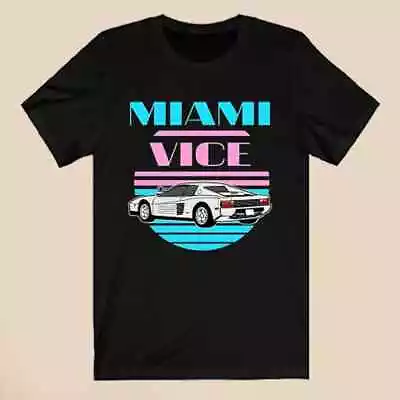 Miami Vice Police Car Don Johnson Unisex T-Shirt Size S-5XL • $22.99