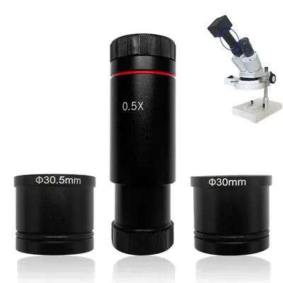 Microscope C-mount Adapter For USB Camera Digital Eyepiece Relay Lens 0.3X 0.5X • $34.67