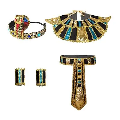 5x Women's Egyptian Costume Accessories Egypt Queen Headdress Wristbands • £20.92