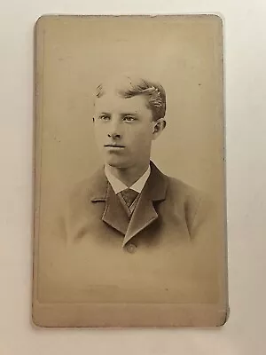 Photograph CDV Handsome Young Man Boston  MA Cabinet Card • $6.99