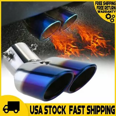 Blue Car Rear Exhaust Pipe Tail Muffler Tip Auto Accessories Replace Kit New US • $16.99