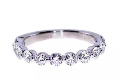 1.22ct Round Diamond Band Ring In 18k White Gold • $1780