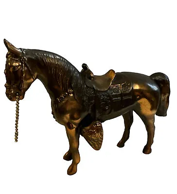 Vintage Die Cast Bronze Tone Horse Figure Sculpture • $35.99