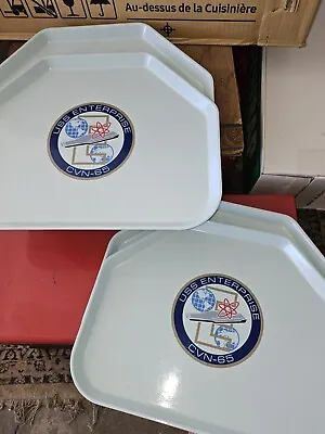 4  USS Enterprise CVN-65 Mess Deck Trays US Navy  BRAND NEW. DEADSTOCK • $60