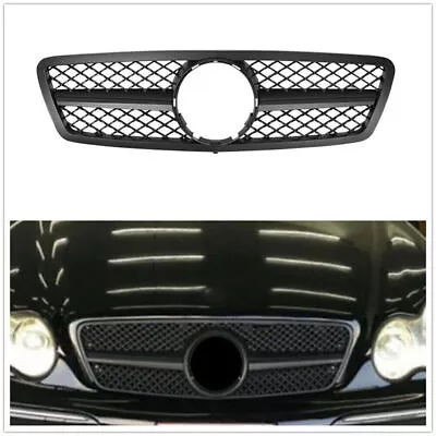 Matte Black Front Bumper Grill Outlet For Mercedes-Benz C Class W203 2000-2006 • $77.10