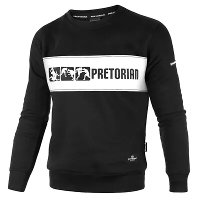 PRETORIAN Sweatshirt Mens Bluza Pit Bull MMA Muay Thai Boxing BJJ Fighter Black • $53.04