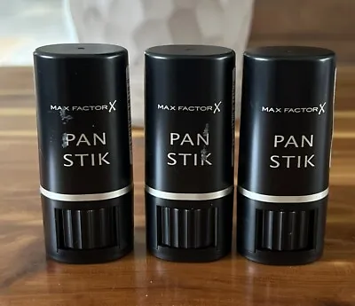 3 MAX FACTOR Pan Stik ~ Full Coverage Foundation Stick ~ 9g ~ 13 Nouveau Beige • $26.89