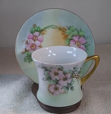 Bavarian Coffee Cup And Saucer Signed A Bennett And Saucer Signed By L.Zinke • $39